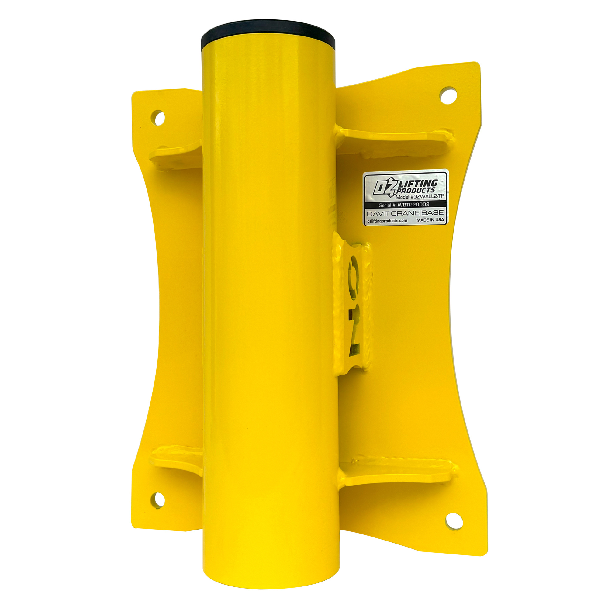 OZ Lifting Products Wall Mount Base for Tele-Pro Series Davit Cranes, Model# OZWALL2-TP